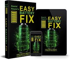 Easy Battery Fix book, tablet, and phone product mockup